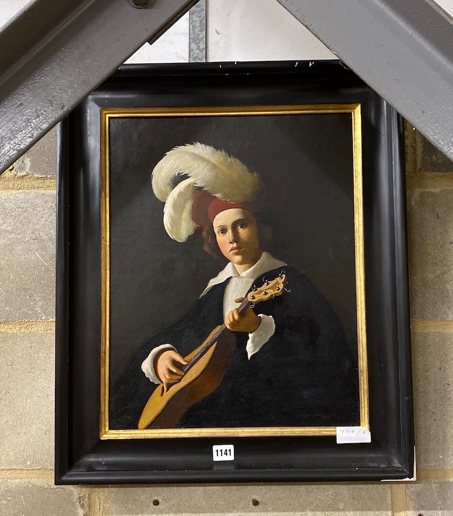 R Kuramashin - Boy with guitar, 50 x 40cm